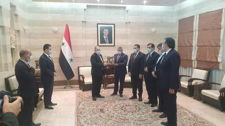 صور جديدة من اللقاء الهام لرئيس اتحاد المقاولين العرب مع رئيس وزراء سورية: